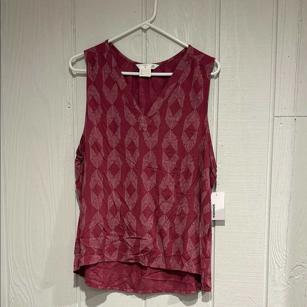 Sonoma Pink Sleeveless Blouse-NWT